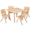 Flash Furniture Square 24 W, 24 L, 23.75 H, Plastic, Steel, Brown YU-YCX-0023-2-SQR-TBL-NAT-E-GG - alternate 4